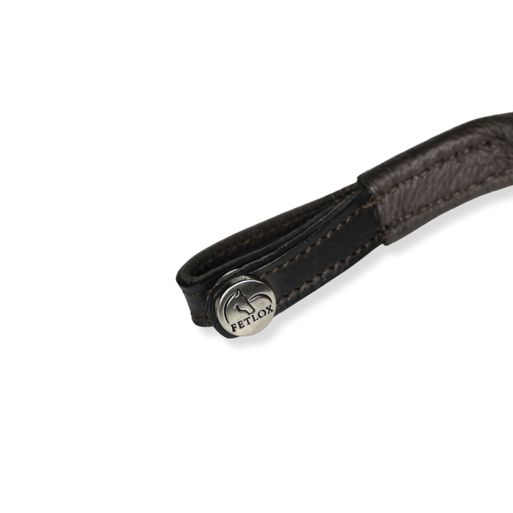 Fetlox clip-on browband in brown leather - fetlox