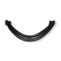 Plain brown leather clip-on browband - fetlox