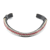 Clip On Browband - Ruby Sparkle - fetlox