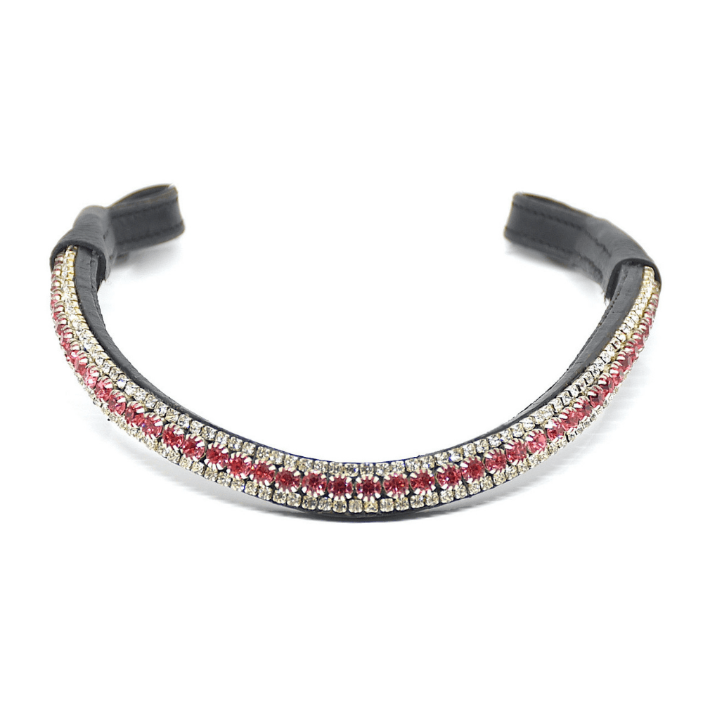 Clip On Browband - Ruby Sparkle - fetlox