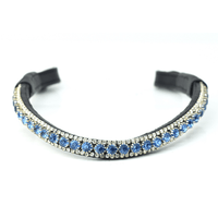 Clip On Browband - Sapphire Sparkler - fetlox