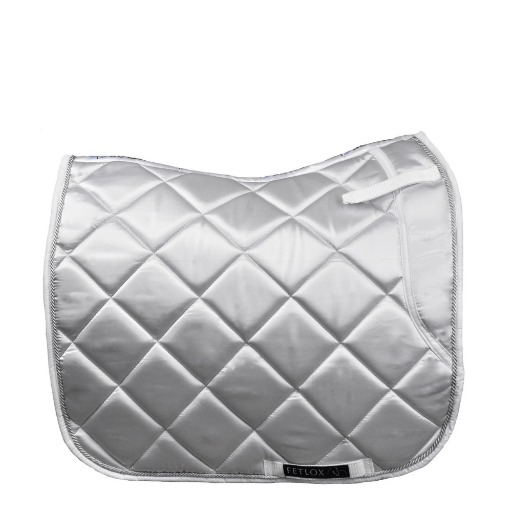 Fetlox White Lux Dressage Pad Set - fetlox