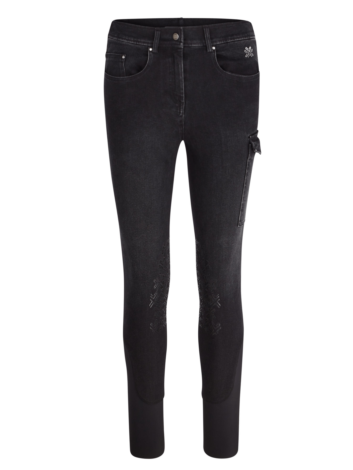 Ladies Denim Breeches - Black - Fetlox