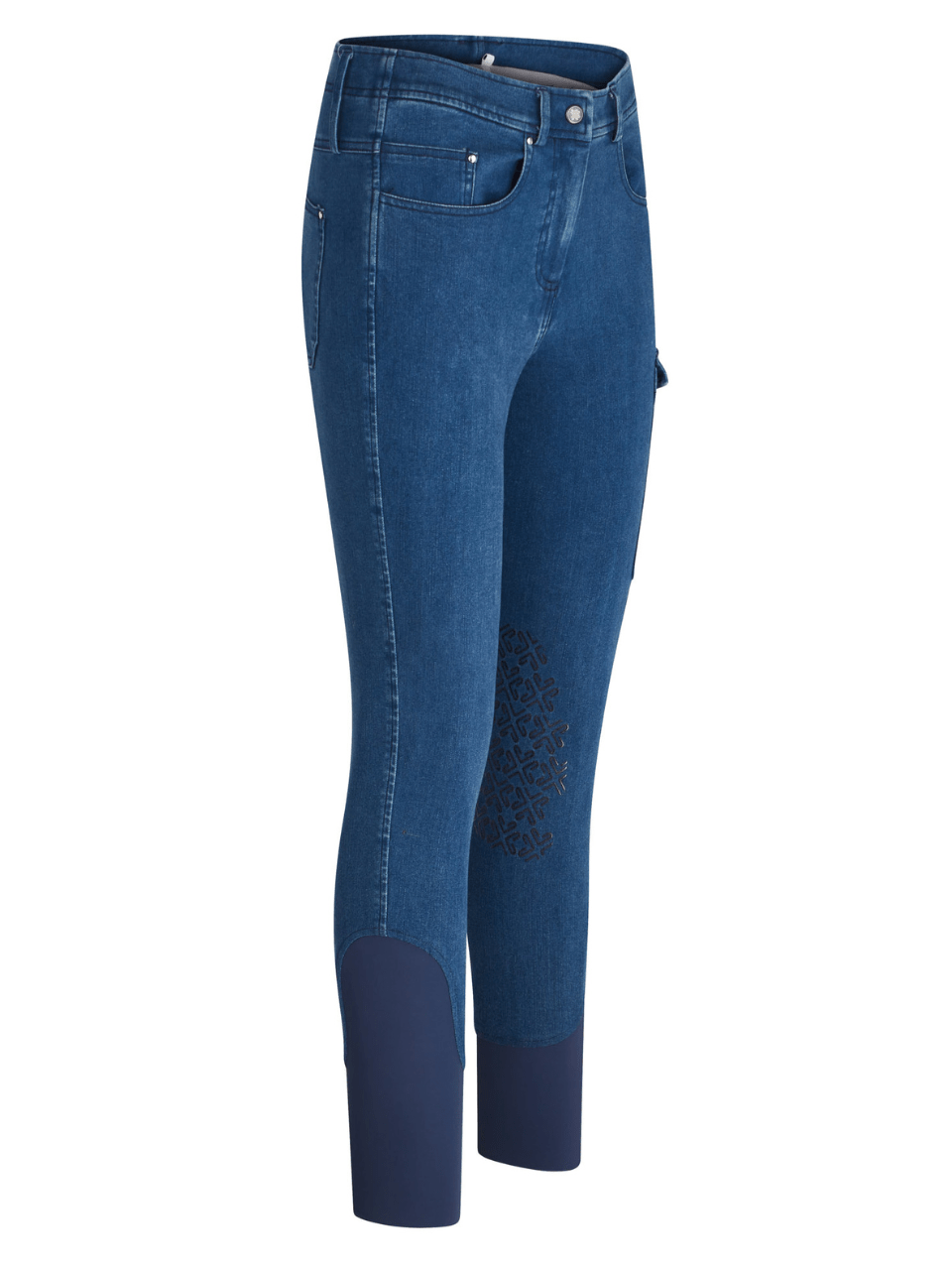 Ladies Denim Breeches - Blue - Fetlox