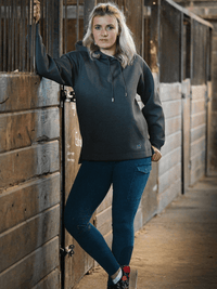 Ladies Denim Breeches - Blue - Fetlox
