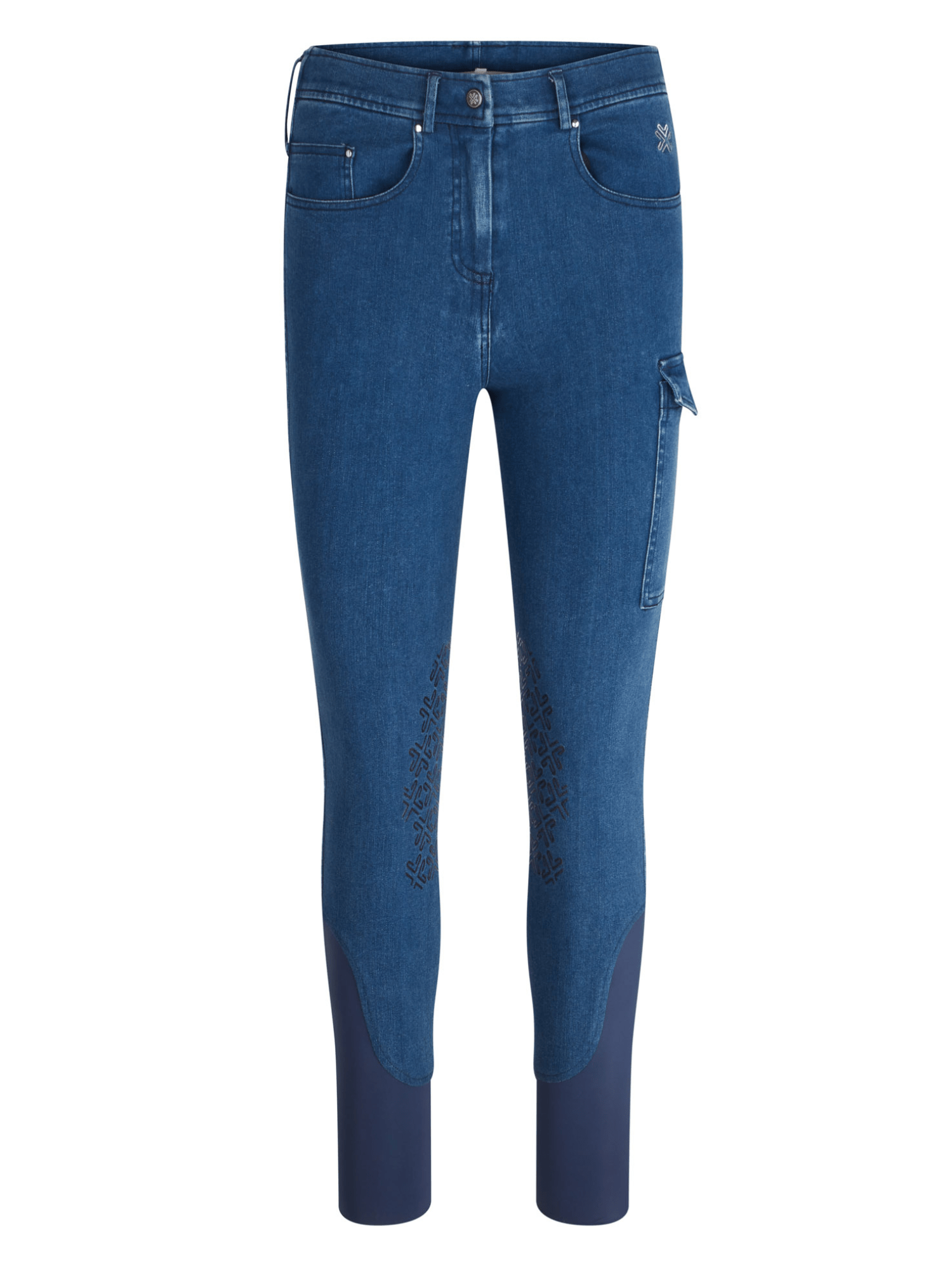 Ladies Denim Breeches - Blue - Fetlox