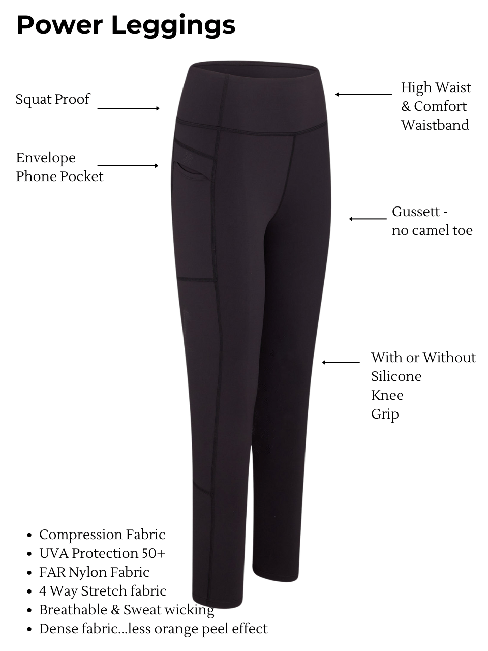 FX Power Leggings - Black - fetlox