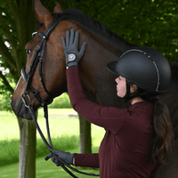 FX Pro Sparkly Riding Gloves - Grey - fetlox