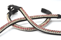 Clip On Browband - Ruby Sparkle - fetlox