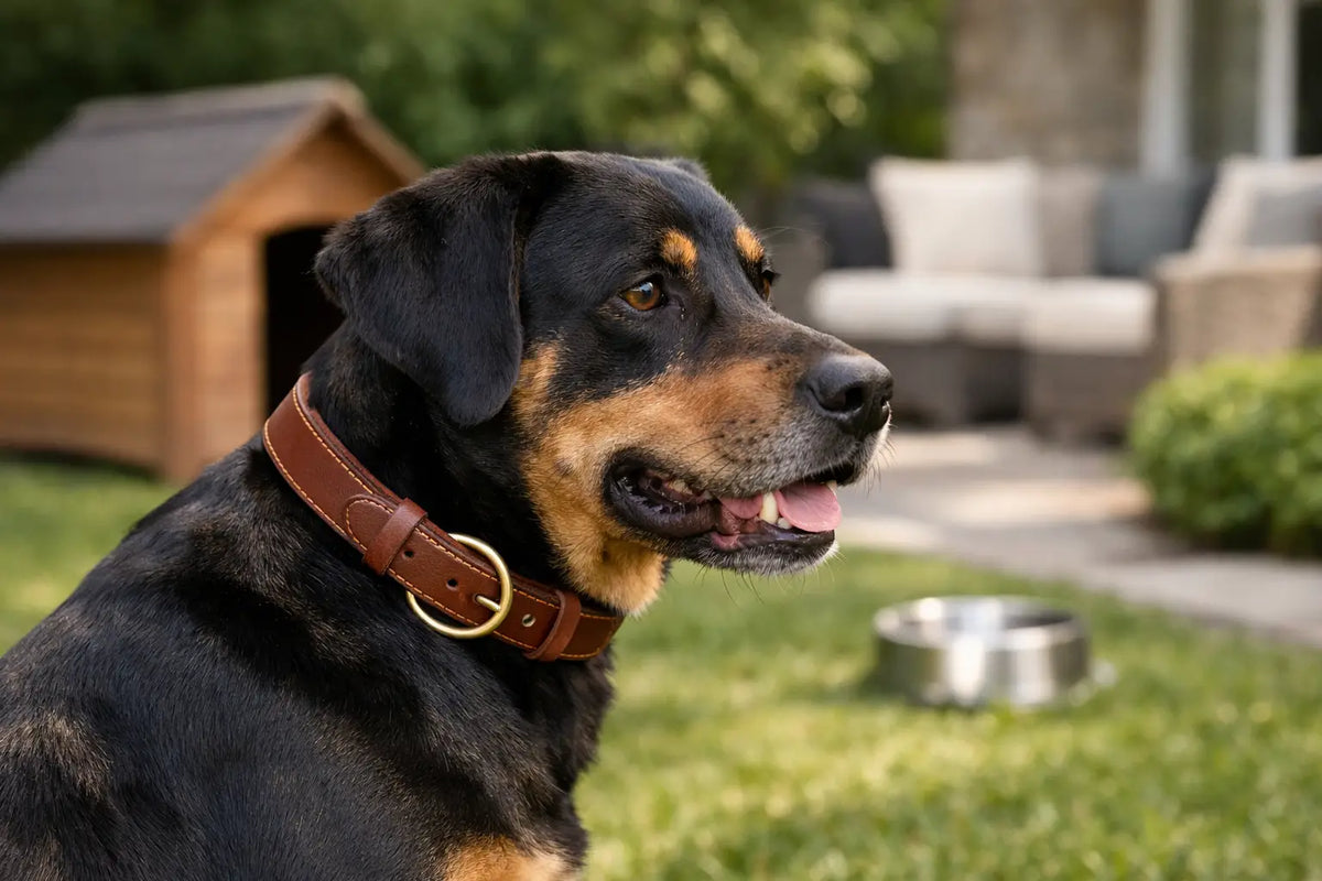 Leather Dog Collars for the Yard and Home