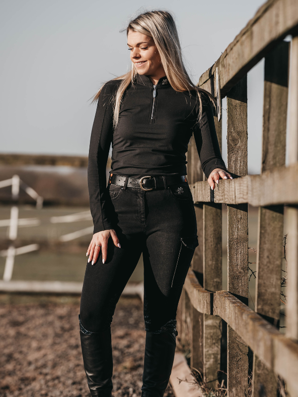 girl wearing denim breeches - fetlox