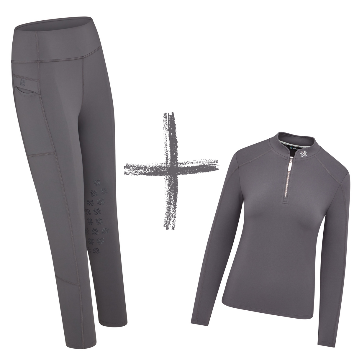 Charcoal Power Set - Power Leggings and supa-soft base layer - fetlox 