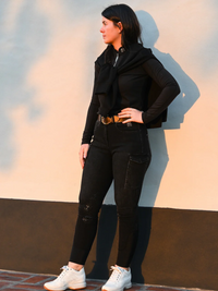 black denim breeches - fetlox 