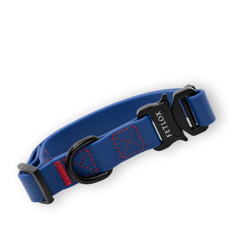 Rufus PVC Dog Collar - Blue