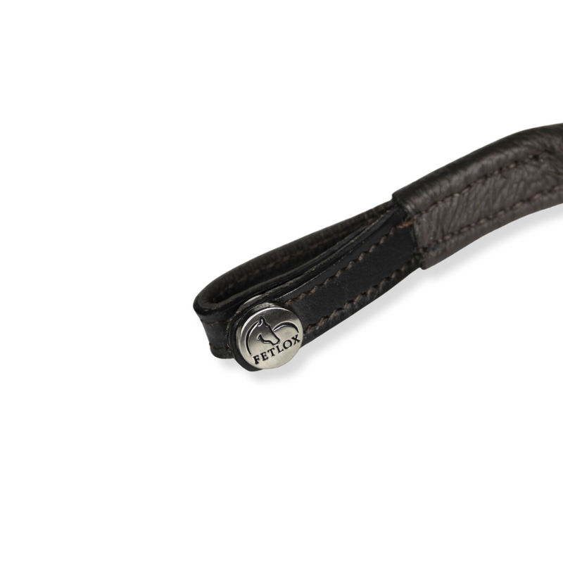 Fetlox clip-on browband in brown leather - fetlox 