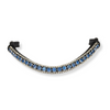 Sapphire Clip-On Browband Brown Leather - fetlox 