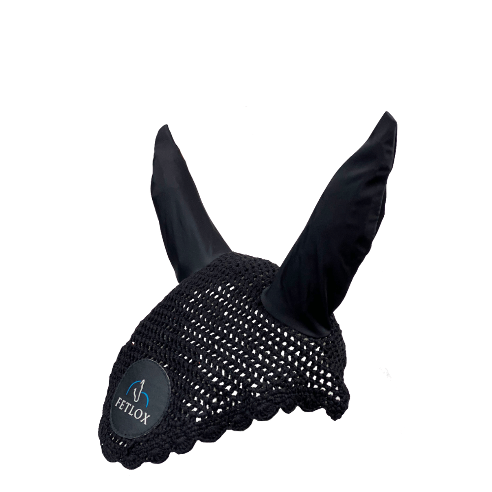 Fetlox Ear Bonnet without Tie-Down in Black - fetlox