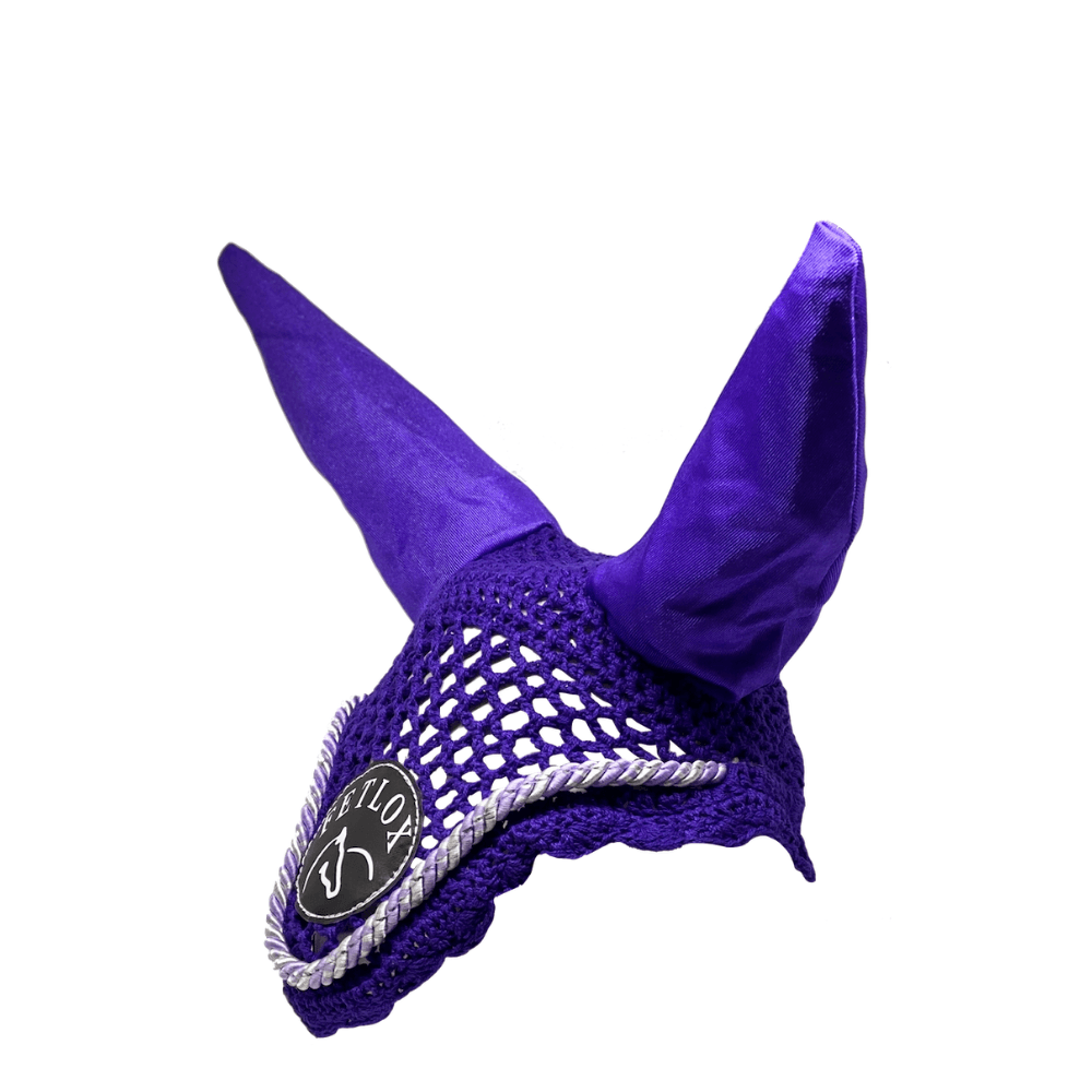 Fetlox Ear Bonnet without Tie-Down in Purple - fetlox