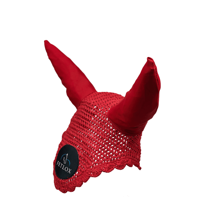 Fetlox Ear Bonnet without Tie-Down in Red - fetlox