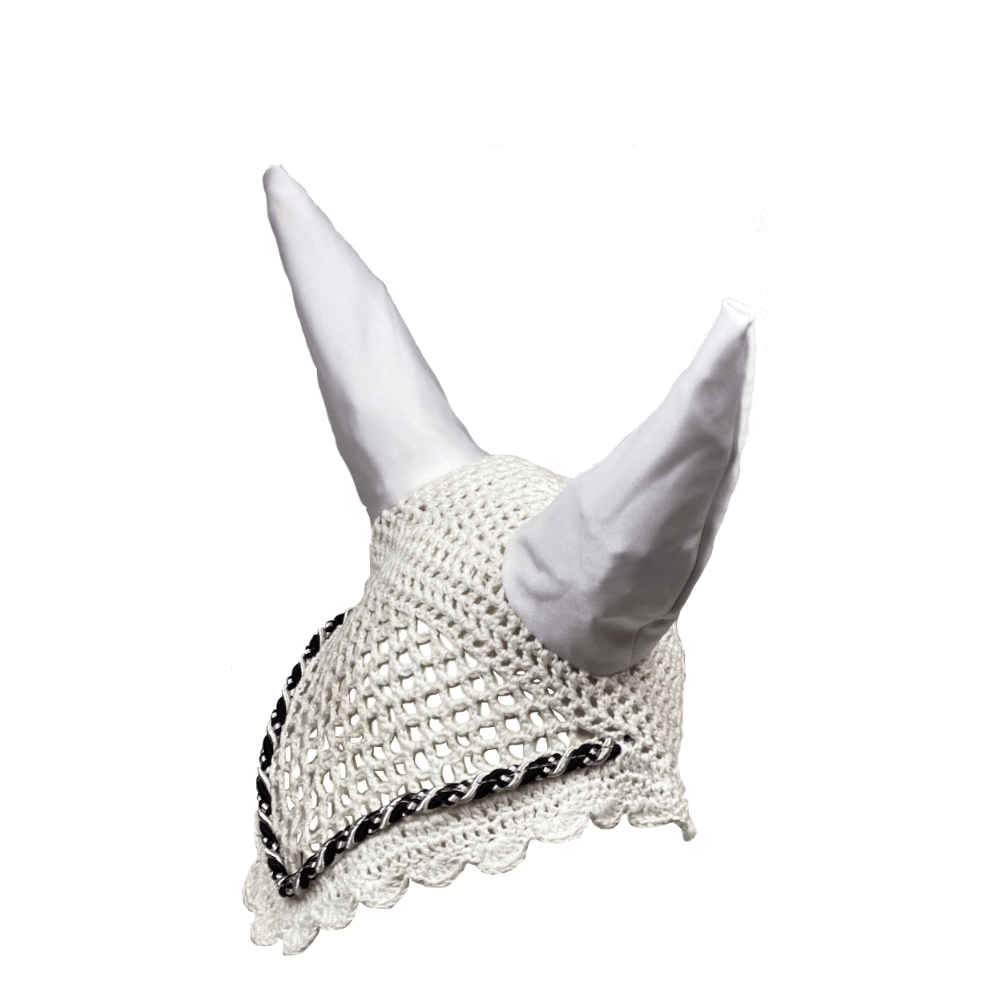 Fetlox Ear Bonnet without Tie-Down in White - fetlox