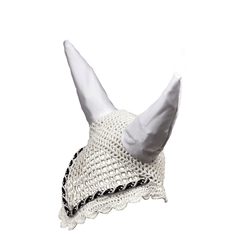 Fetlox Ear Bonnet without Tie-Down in White - fetlox