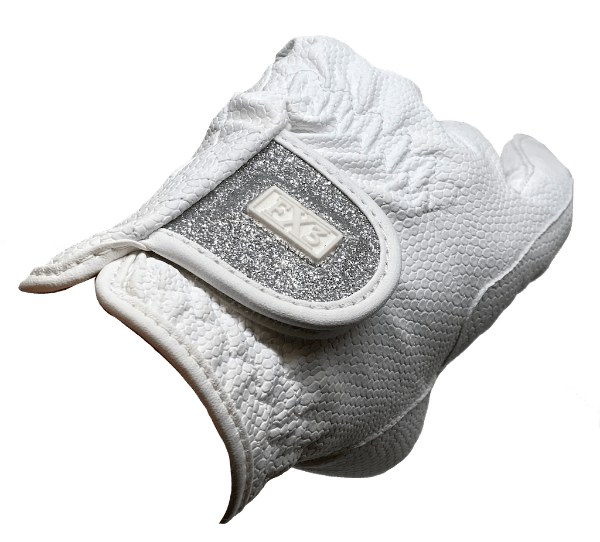 Fetlox Sparkly Riding Gloves in White - fetlox