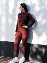 FX Power Leggings - Burgundy - fetlox