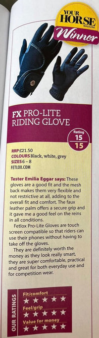 FX Pro-Lite Riding Glove - Navy - fetlox