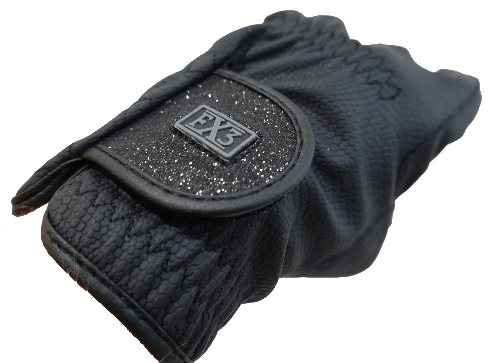 Fetlox Sparkly Riding Gloves in Black - fetlox